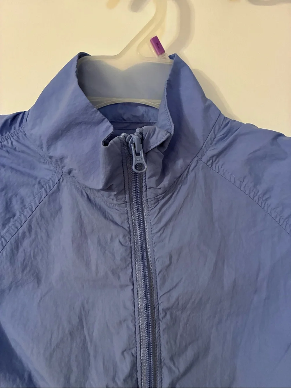Periwinkle Blue Girl’s Cropped Windbreaker Jacket